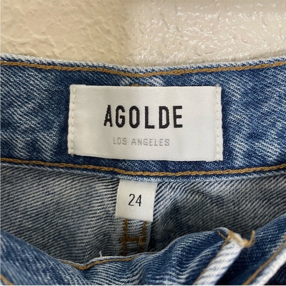Agolde Riley crop raw hem jeans women’s size 24 - Picture 3 of 10